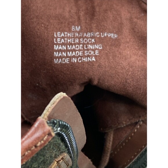 Antonio Melani Women's Brown Side Zipper Leather Heel Ankle Boot Size 8M - Picture 9 of 9